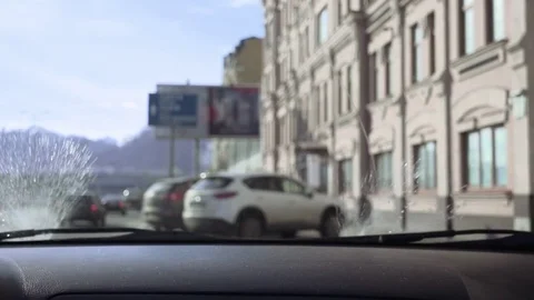 Windshield wiper slow motion Stock Footage 73458531