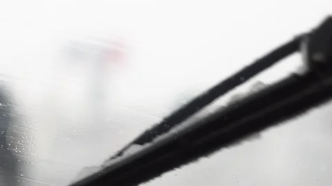 Windshield wipers of the car Stock Footage 107122168