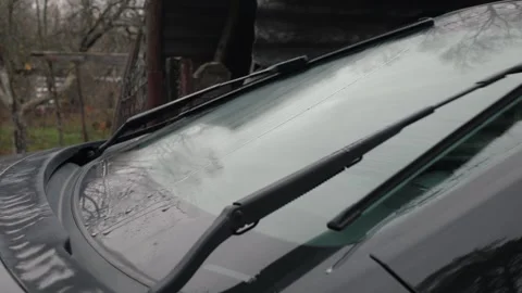 Windshield wipers clearing Stock Footage 326969146