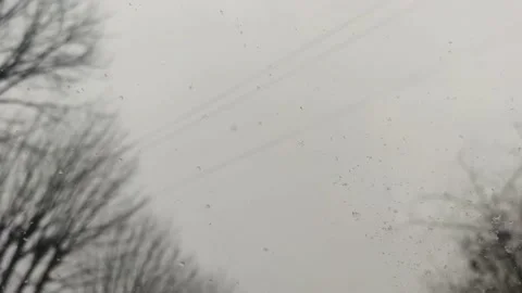 Windshield Wipers Clearing off the Snow in the Morning After a Snow Storm.  Stock Footage 239165078