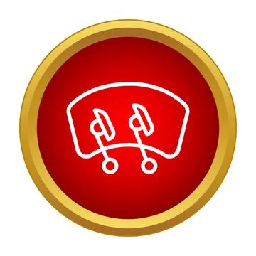 Windshield wipers icon showing car window cleaning Stock Illustration