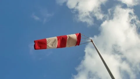 Windsock against blue sky Video stock 162533883