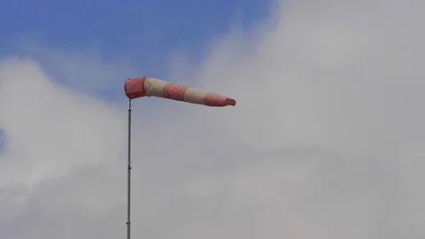 Windsock Against Cloudy Sky Stock Footage 79719079