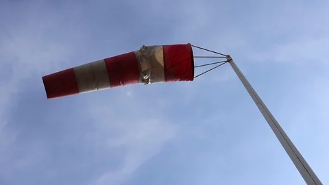 Windsock against cloudy sky Stock Footage 116014049