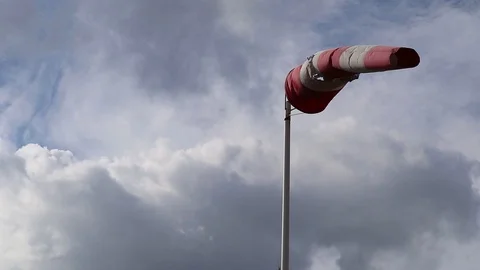 Windsock against cloudy sky Stock Footage 116014076