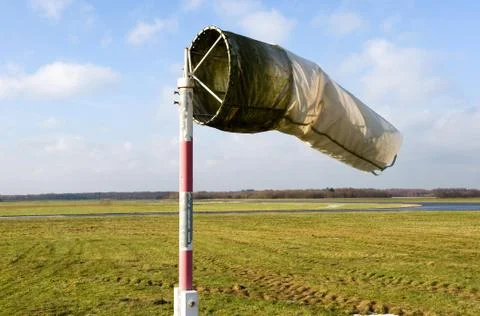 Windsock on airfield Stock Photos