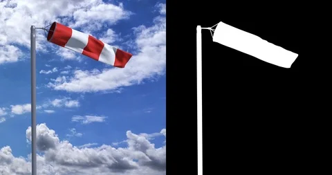 Windsock animation with alpha mask Stock-Footage 91789681