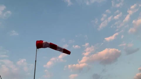 Windsock in the Blue Sky Stock Footage 295445794