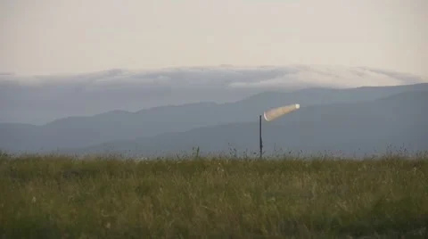 Windsock on the field Stock Footage 64589839