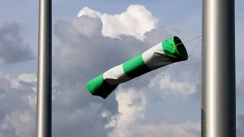 Windsock fluttering from pier and silver pole in Japan, 4K 库存影片 342496804