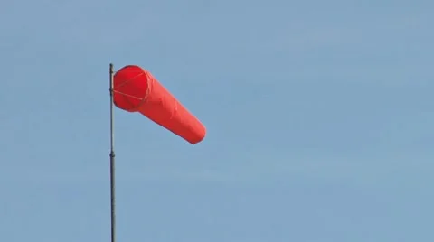 Windsock in Hazy Sky 1 Stock Footage 8550669