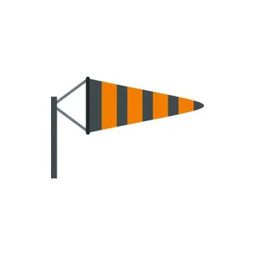Windsock icon in flat style Stock Illustration