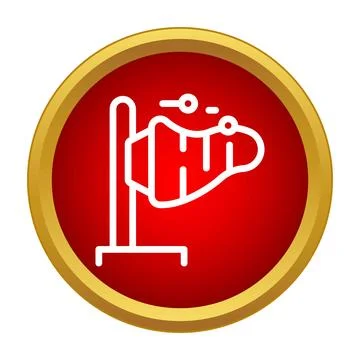 Windsock icon indicating wind direction and weather Stock Illustration