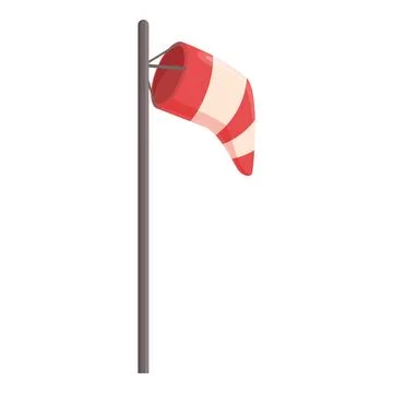 Windsock is indicating the current wind conditions Stock Illustration