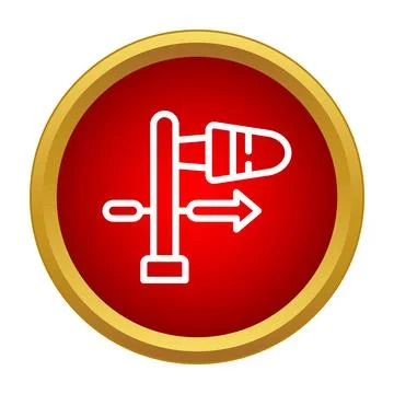 Windsock indicating wind direction on red background Stock Illustration