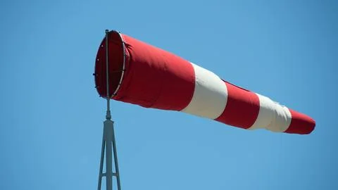 Windsock indicator of wind Stock Photos