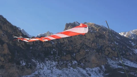 Windsock in the mountains Stock Footage 86005780