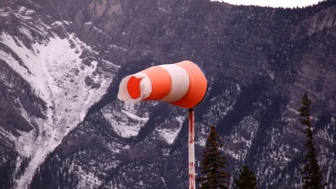 Windsock in the Mountains Stock Footage 101988599