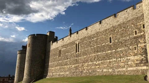 Windsor Castle in the best light with dramatic sky Video stock 133714461