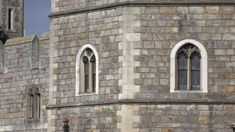 Windsor Castle detail windows 動画素材 87504134