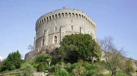 Windsor Castle Round Tower, London Vídeo Stock 44721927