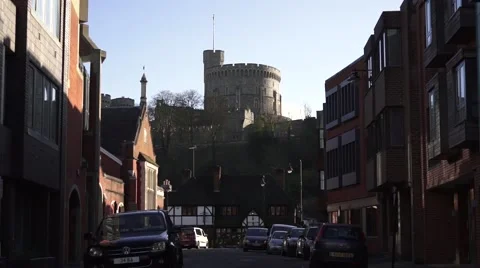 Windsor Castle at Street view Video stock 57830381