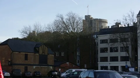 Windsor city centre in England Stock Footage 70526916