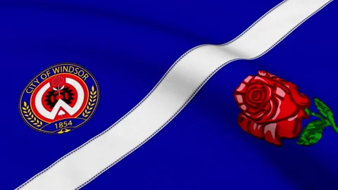 Windsor City Flag, Ontario Loop Stock Footage 241231843