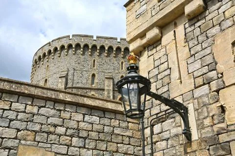 Windsor, Great Britain -May 25, 2016: Windsor Castle, Round Tower. Stock Photos