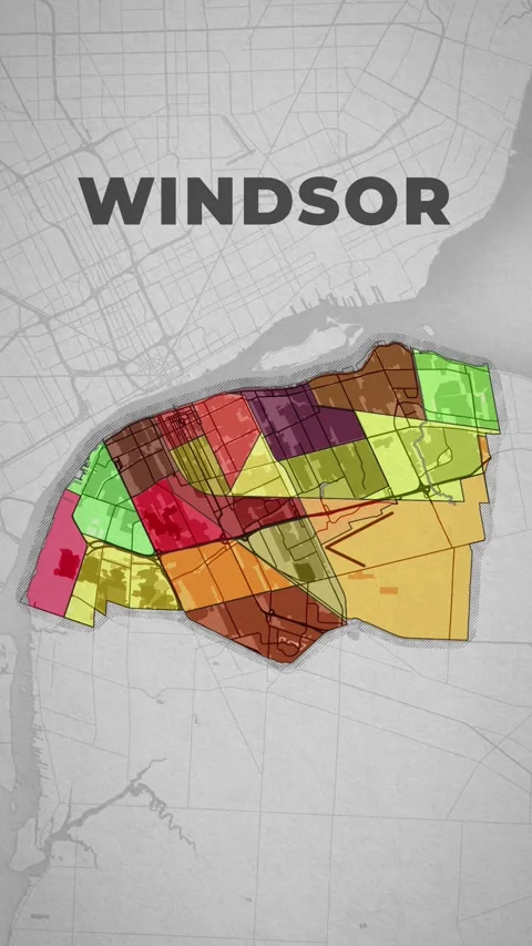 Windsor (map) Stock Footage 260245473