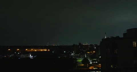 WINDSOR, ONTARIO, CANADA - AUG 24, 2023 - Thunderstorm in Windsor, Ontario Stock Footage 250497796