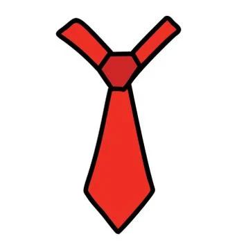 Windsor tie, doodle design vector Stock Illustration