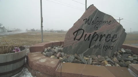 A windstorm on the Cheyenne River Indian Reservation in Dupree, S.D. Stock Footage 40316045