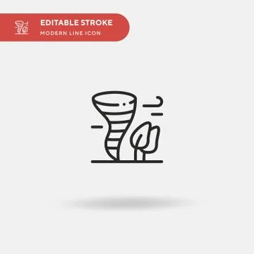 Windstorm Simple vector icon. Illustration symbol design template for web mob Stock Illustration
