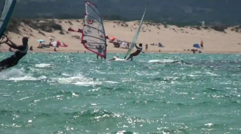 Windsurf action Stock Footage 496207