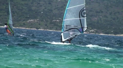 Windsurf action Stock Footage 496210