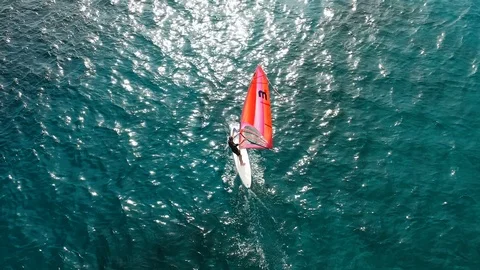Windsurf board sailing Stock Footage 110753178