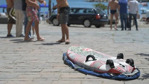 Windsurf maintenance Stock Footage 90056596