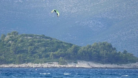 Windsurfer Is Learning to Surf Stock Footage 81911989