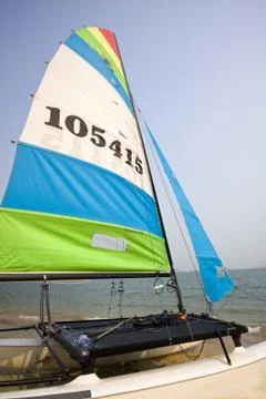 Windsurfer sailing Stock Photos