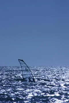 Windsurfer silhouette Stock Photos