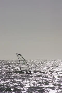 Windsurfer silhouette Stock Photos