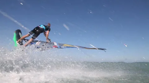 Windsurfer Super twist Trick Stock Footage 58573209