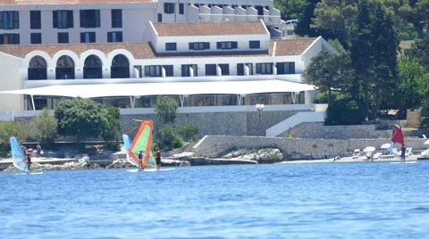 Windsurfers Having Fun Stock Footage 54897969