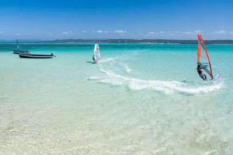 Windsurfers Foto stock