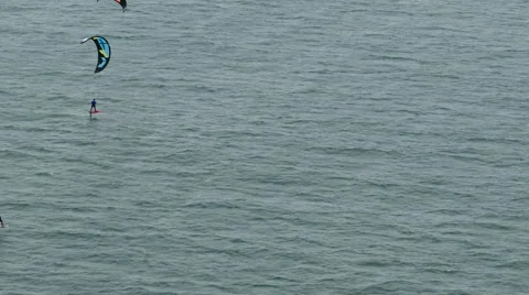 Windsurfers in SF - 4K Vídeo Stock 42538146