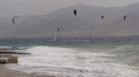 Windsurfing 533.MP4 Stock Footage 8686679