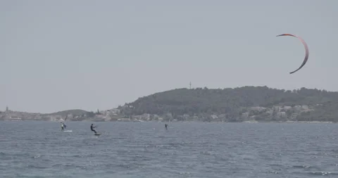 WINDSURFING ON ADRIATIC SEA Stock Footage 289512033