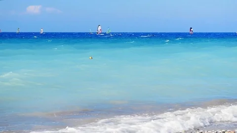 Windsurfing and sea Video stock 73766504