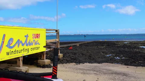 Windsurfing center in Corralejo Stock Footage 301653115